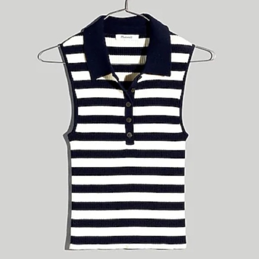 Blue And White Striped Size Large MadeWell New With Tags